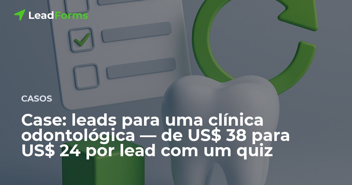Case: um quiz baixou o custo por lead de uma clínica odontológica